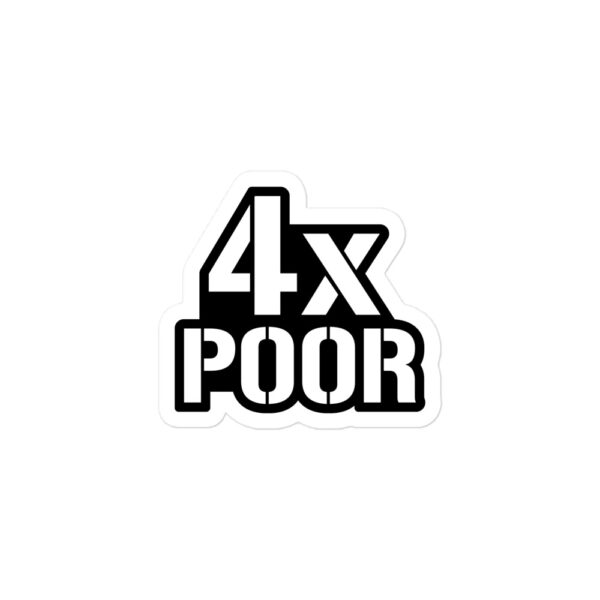 4xPOOR Sticker Classic Black and White - Image 2