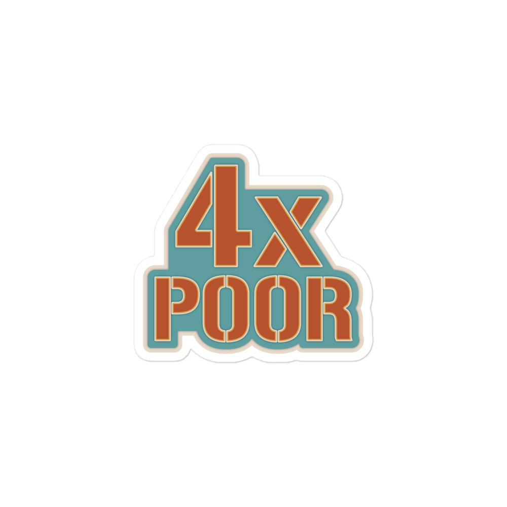 4xPOOR Sticker Castaway Edition
