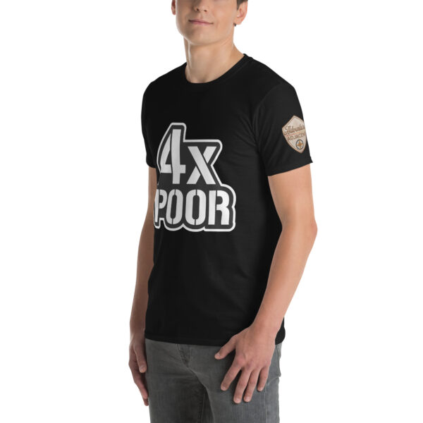 4xPOOR Logo Tee Black and White Edition - Image 3