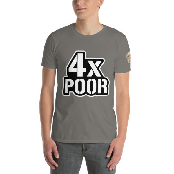 4xPOOR Logo Tee Black and White Edition - Image 4