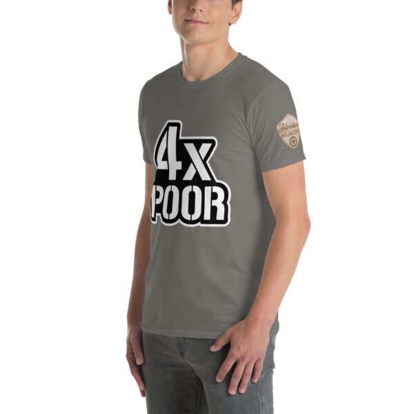 4xPOOR Logo Tee Black and White Edition - Image 6