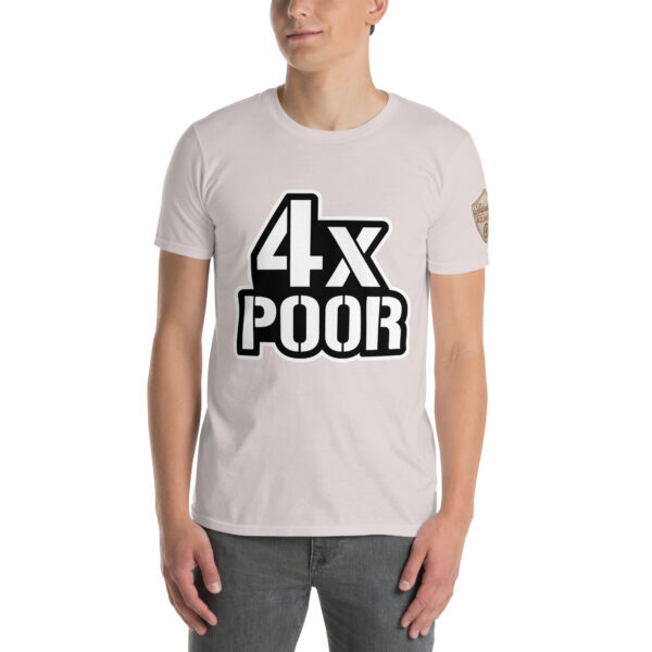 4xPOOR Logo Tee Black and White Edition - Image 7