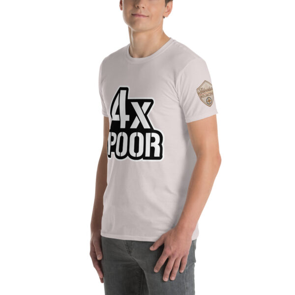 4xPOOR Logo Tee Black and White Edition - Image 9