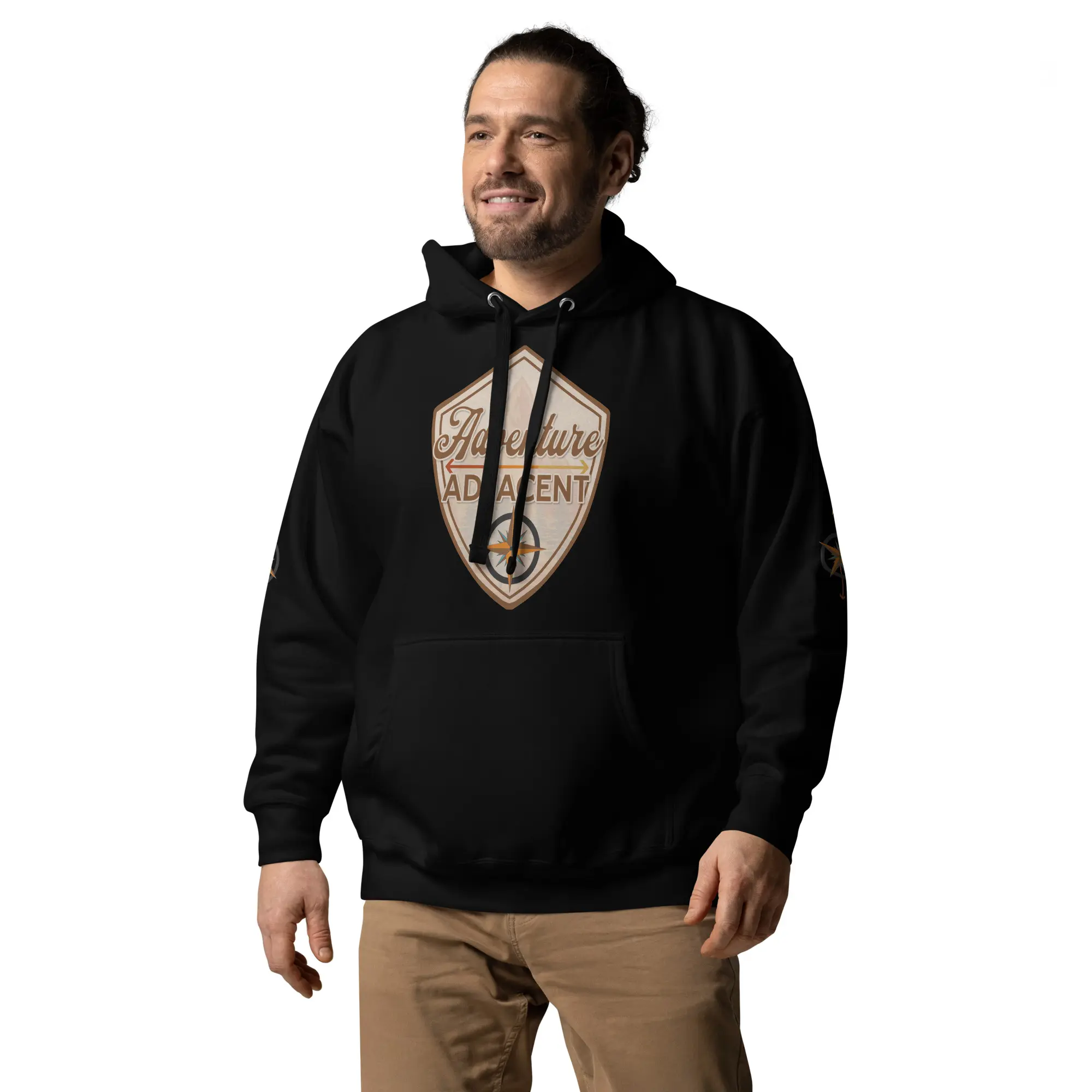 Adventure Adjacent Hoodie | Compass & Arrow Sleeves
