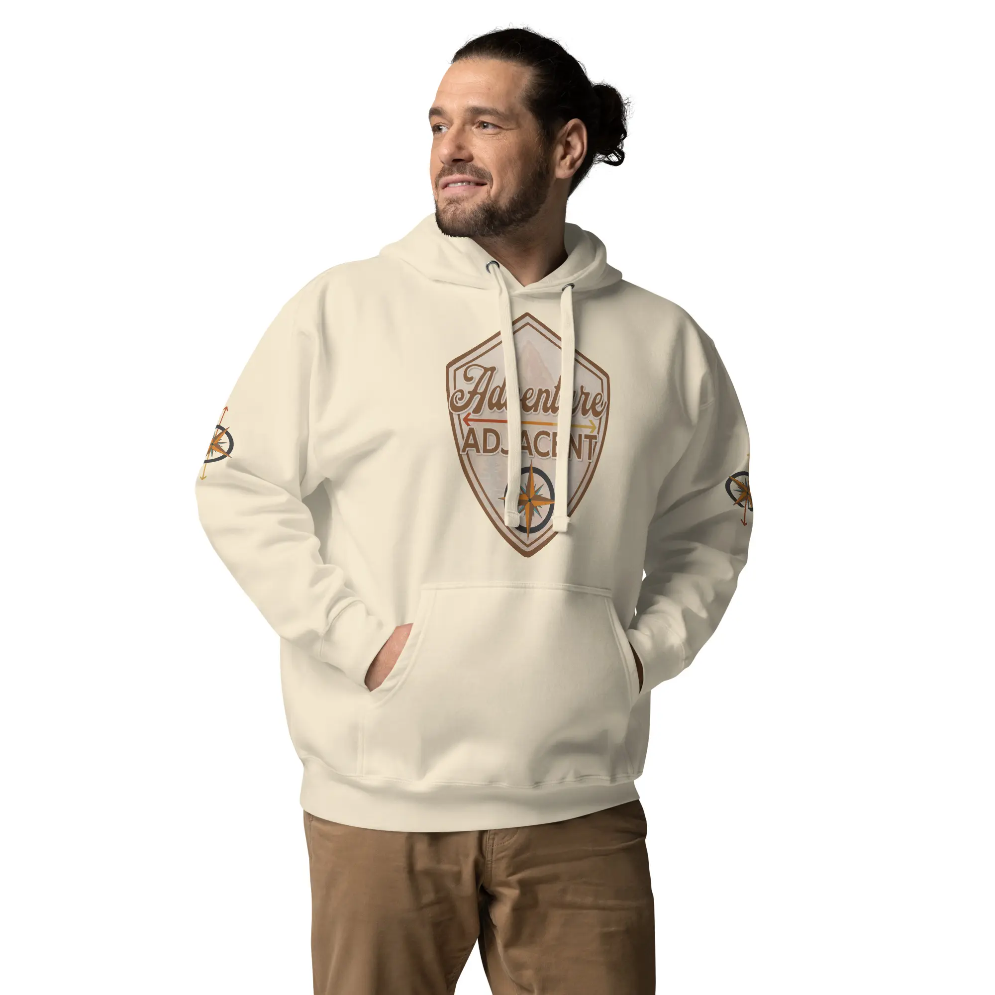 Adventure Adjacent Hoodie | Compass & Arrow Sleeves - Image 23