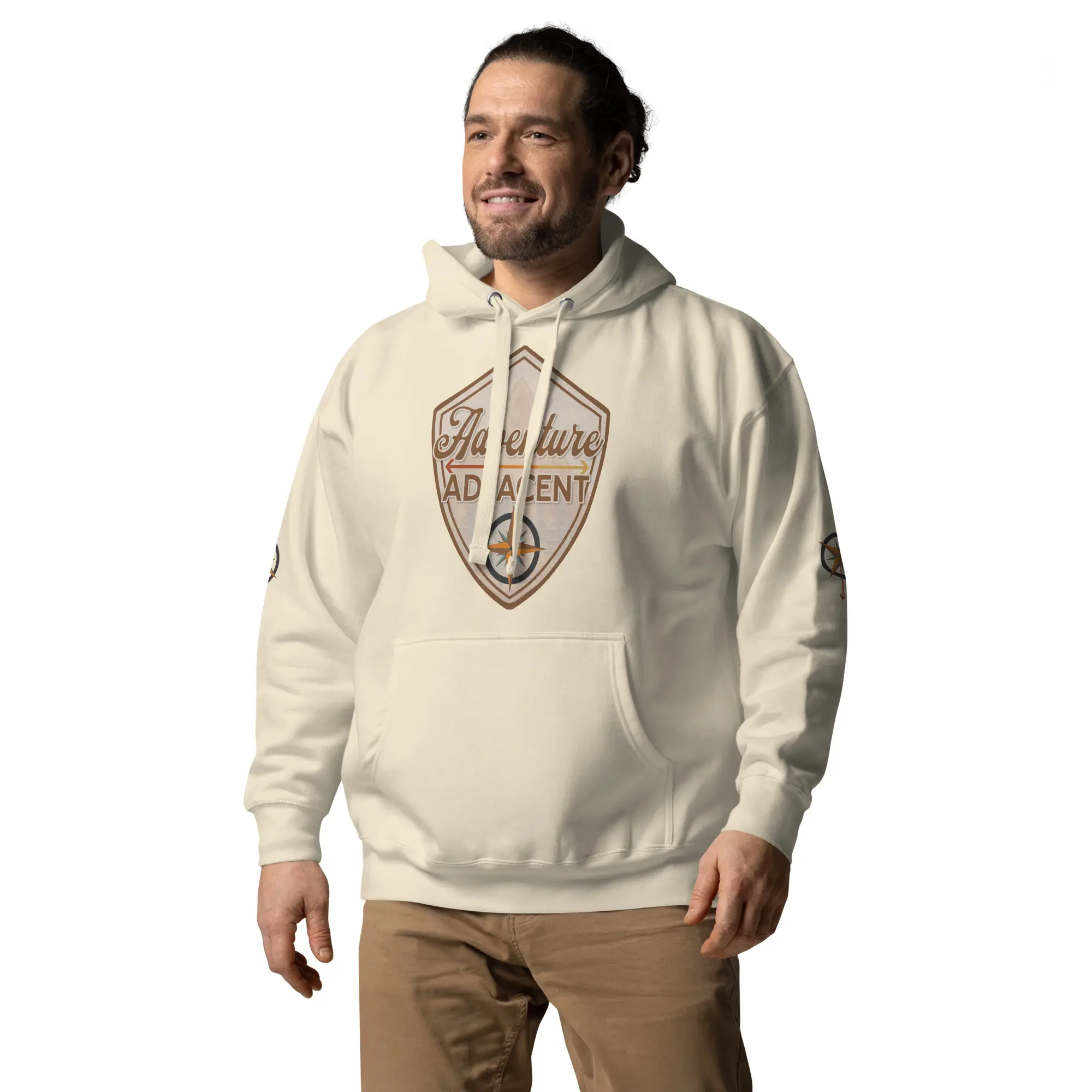 Adventure Adjacent Hoodie | Compass & Arrow Sleeves - Image 24