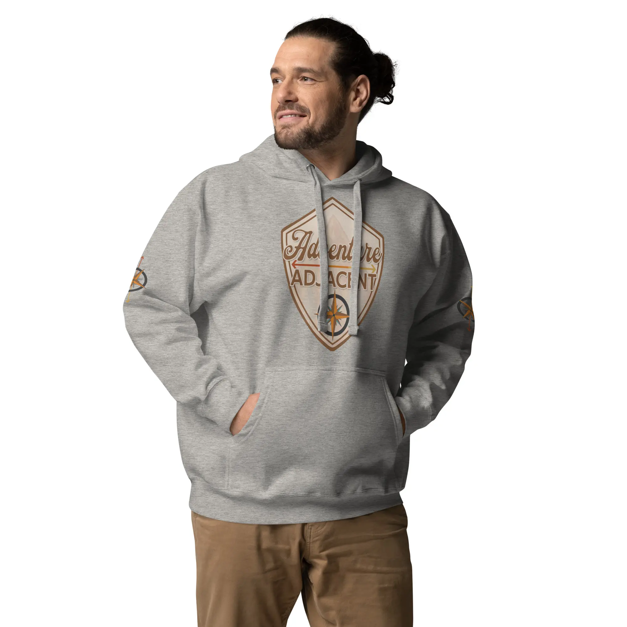 Adventure Adjacent Hoodie | Compass & Arrow Sleeves - Image 21