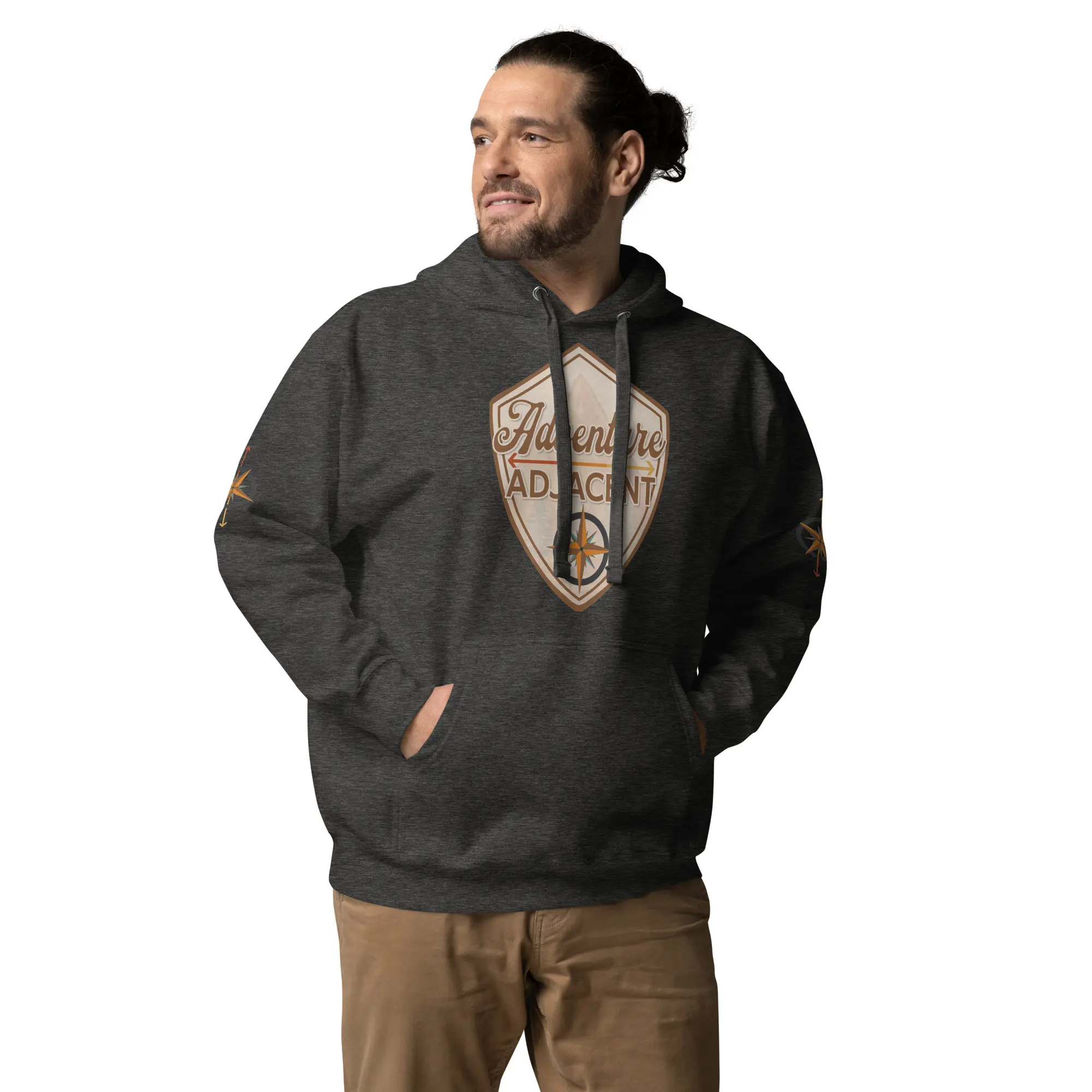 Adventure Adjacent Hoodie | Compass & Arrow Sleeves - Image 7