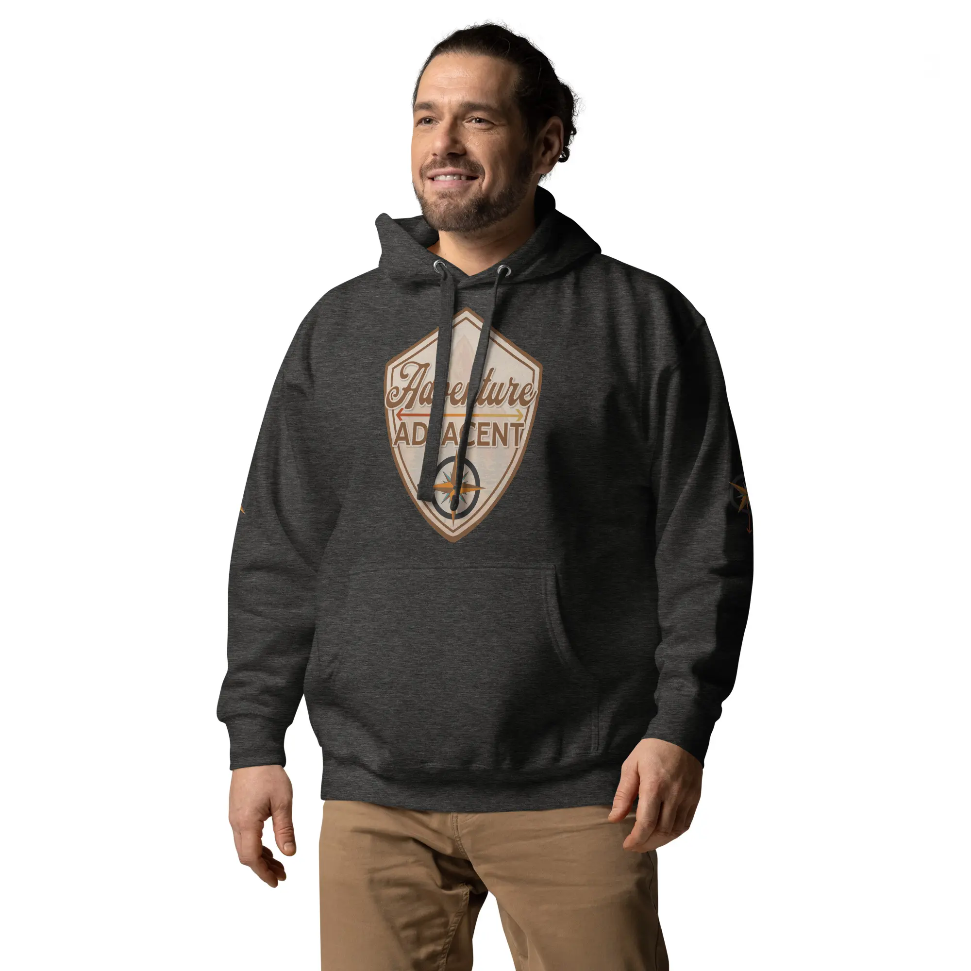 Adventure Adjacent Hoodie | Compass & Arrow Sleeves - Image 8