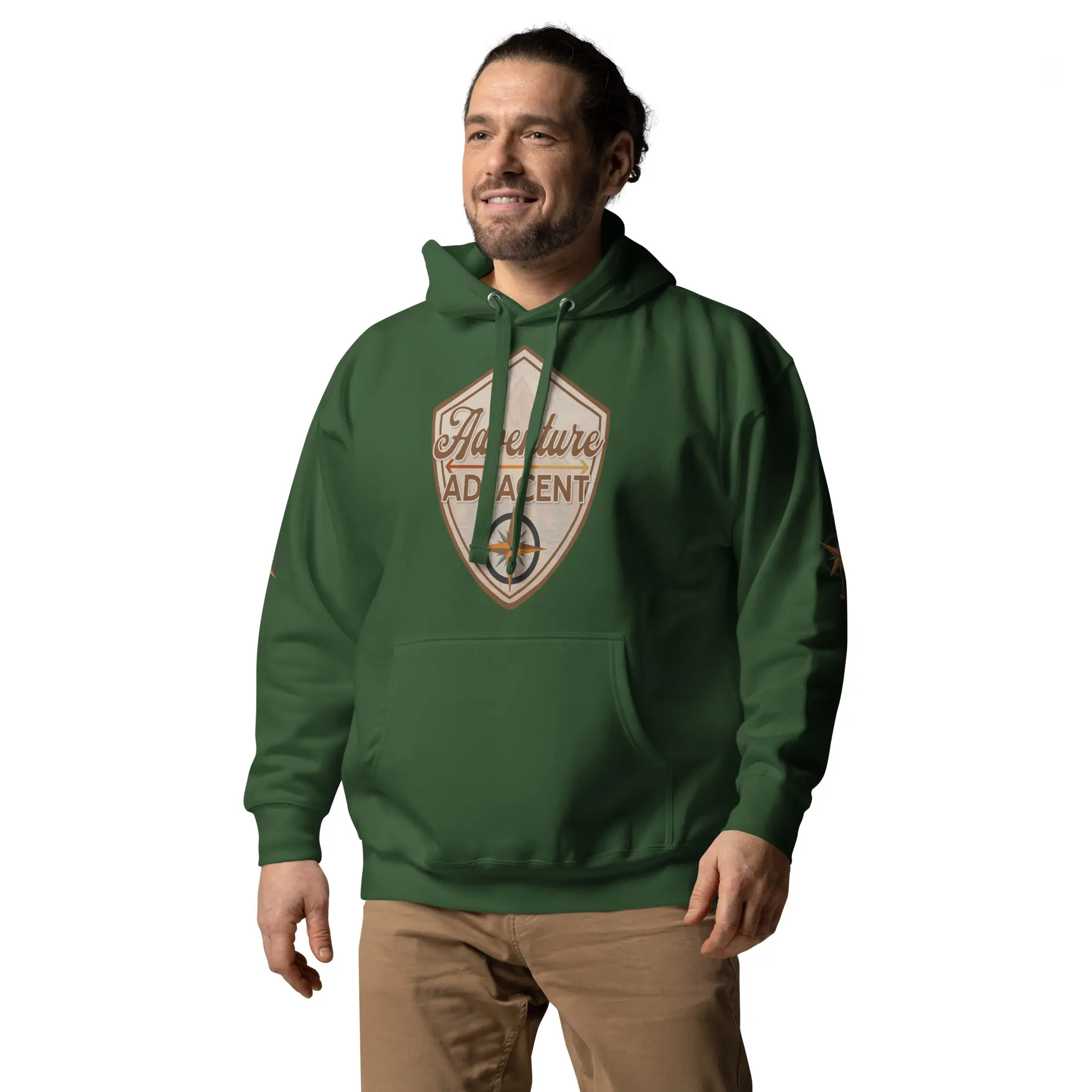 Adventure Adjacent Hoodie | Compass & Arrow Sleeves - Image 14