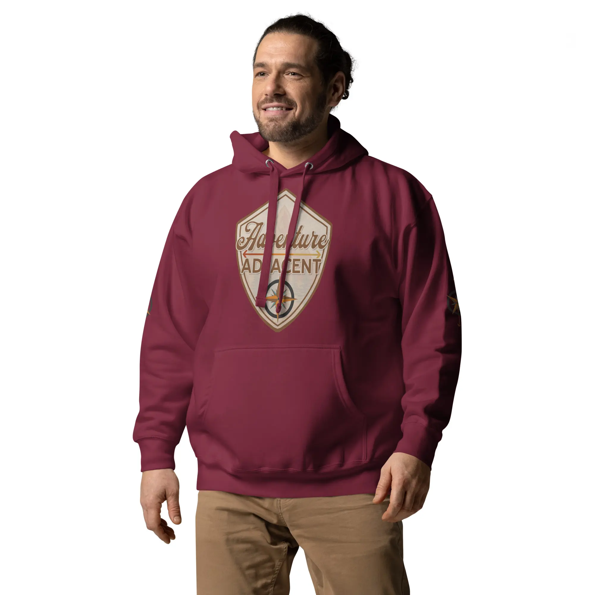 Adventure Adjacent Hoodie | Compass & Arrow Sleeves - Image 6