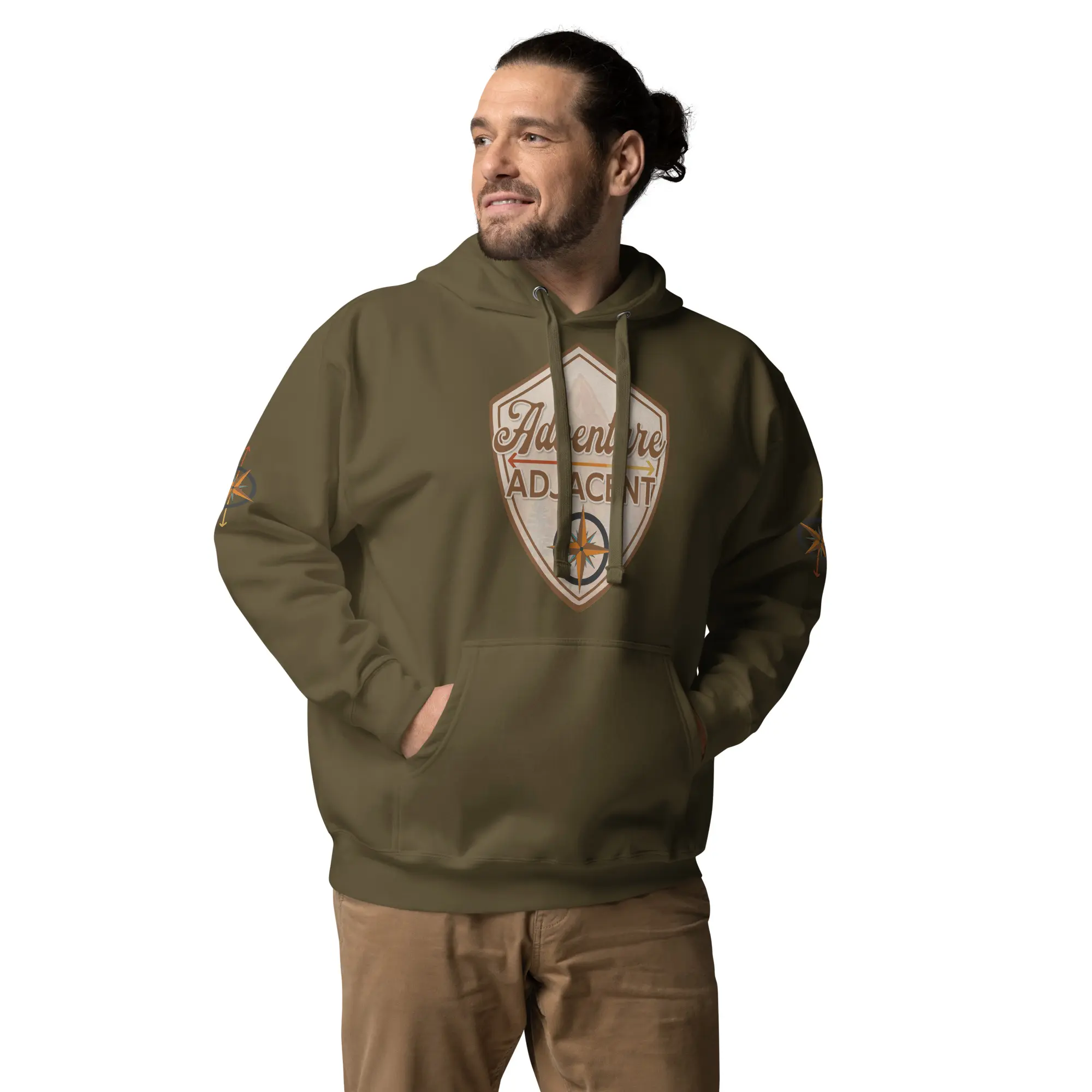 Adventure Adjacent Hoodie | Compass & Arrow Sleeves - Image 15