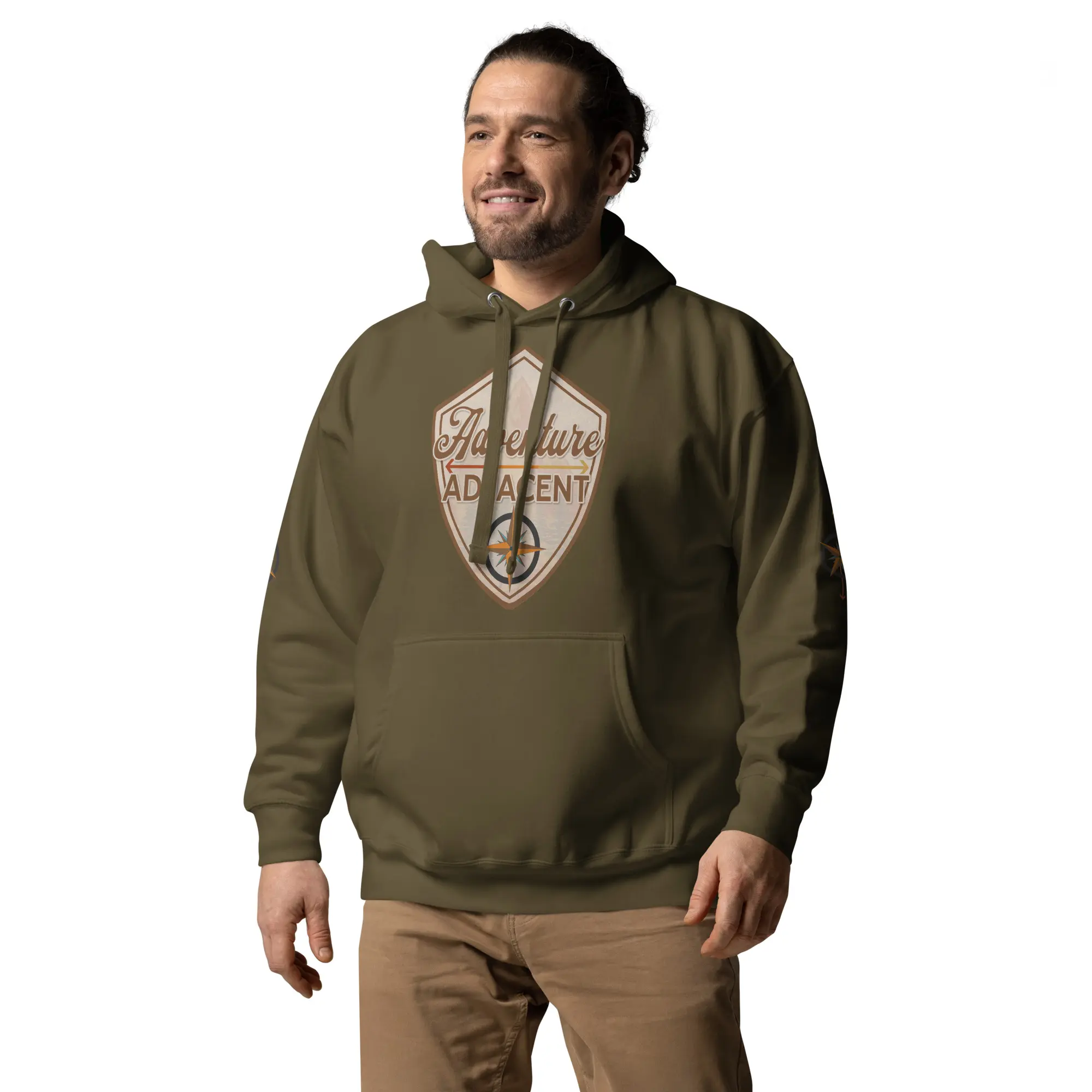 Adventure Adjacent Hoodie | Compass & Arrow Sleeves - Image 16