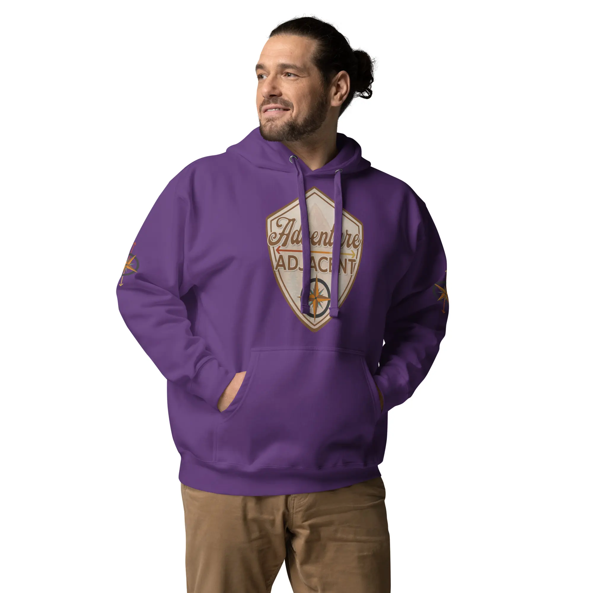Adventure Adjacent Hoodie | Compass & Arrow Sleeves - Image 11