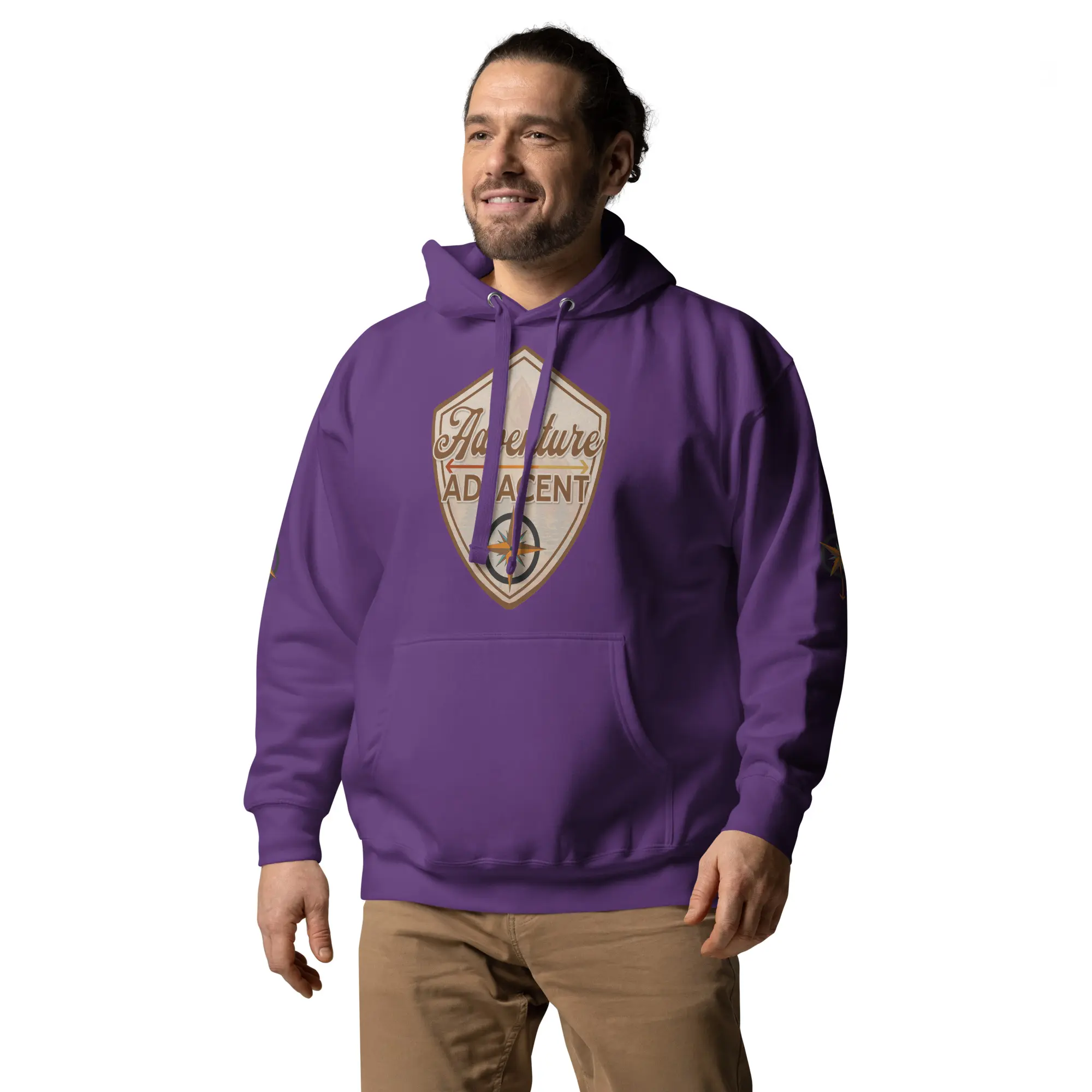 Adventure Adjacent Hoodie | Compass & Arrow Sleeves - Image 12