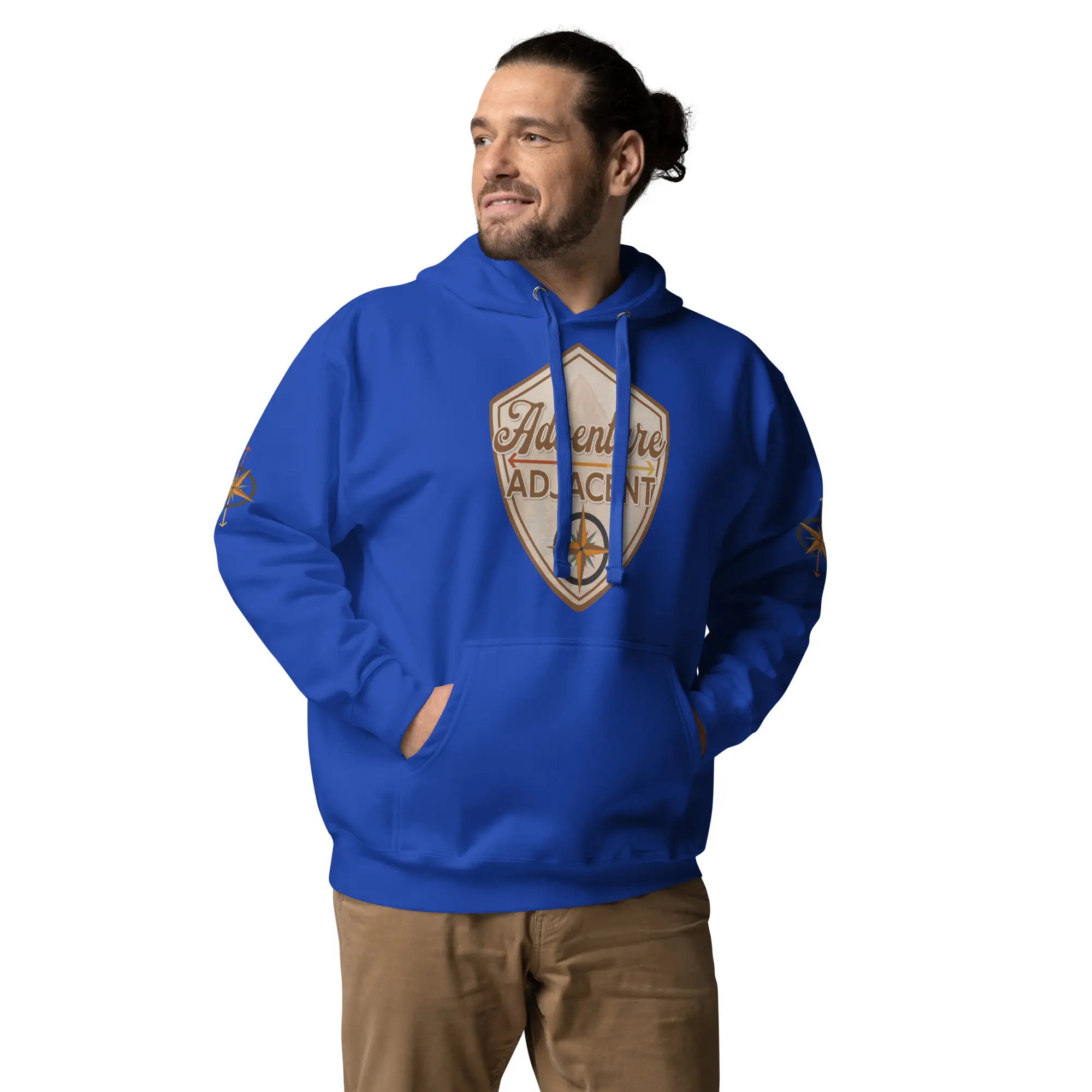 Adventure Adjacent Hoodie | Compass & Arrow Sleeves - Image 9