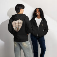 Adventure Adjacent Zip Hoodie | Compass & Arrow Chest, Large Back Logo